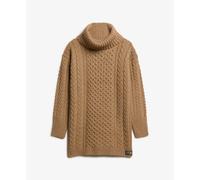Robe pull col roulÃ© torsadÃ©e femme Superdry Marron M