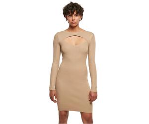 Robe pull découpée femme Urban Classics Beige XS