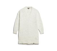 Robe pull en maille à col en V femme Superdry Gris L