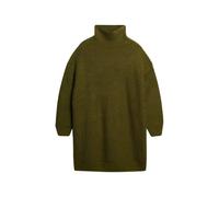 Superdry Chunky Rib Long Sleeve Midi Dress Vert XS Femme