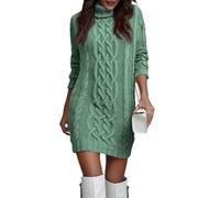 Robe Pull Femme Mariage Col Roulé Hiver Grande Taille Bal Tenue Noel Robes Vêtements Manche Soiree Réveillon Sweat Noël Noire De Longue Invitée Blanche Chemise Chic Et Elegant Soirée