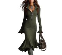 Robe Pull Femme Tenue Soiree Chic Et Elegant Bal Blanche De Noël Longue Manche Chemise Col Roulé Robes Hiver Réveillon Vêtements Grande Taille Soirée Invitée Mariage Sweat Noire