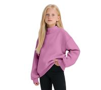 Robe Pull Fille,Hoodie Polaire Fille - Pull Hiver Chaud et Confortable pour Enfants avec col Haut et Design Polyvalent idéal Quotidien et Campus (5-6 Years)