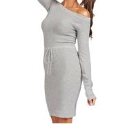 Robe Pull Grise Femme Guess Off Shoulder L