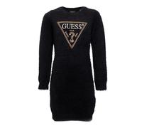 Robe Pull Logo Brodé Doré En Maille Col Rond Enfant Guess