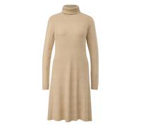 Robe pull manches longues en maille côtelée évasée col roulé femme COMMA Beige 46