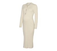 Mamalicious Newsiv Lia Maternity Long Sleeve Midi Dress Beige S Femme