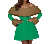 Robe Pull Noel Femme Chic Et Elegant,Robe De SoiréE FéMinine Confortable en Coupe TrapèZe Mi-Longue pour Occasions Festives Et Tenue De Vacances éLéGante avec Style DéContracté Et Design Polyvalent