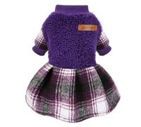 Robe pull pour chiens de petite taille comme un garçon ou une fille, chandail pour chiot, vêtements pour animaux de compagnie, mariage, anniversaire, vacances et festival (violet, taille XS)