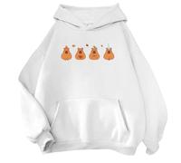 Robe pull sweats à capuche et sweatshirts mignons et à la mode pour filles conviennent aux adolescents chevaux pulls femmes, Blanc., M