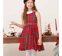 Robe Qui Tourne À Carreaux Tartan Hepburn Rouge Vert 13/14A