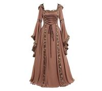 Robe Renaissance Femme Victorienne, Robe de Cosplay médiévale élégante pour Femmes Style Gothique Longue Robe de Bal Costume Fantastique inspiré de la Robe de Palais pour Cosplay, Halloween