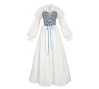Robe Renaissance pour fille | Robes de Renaissance taille haute - Robe de sorcière féérique à volants pour femmes