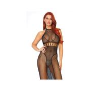 Robe résille moulante Power Move noir