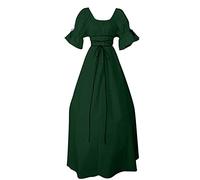 Robe Rétro Médiévale Femme Moyen Age avec Manches Trompette Robe Reine Femmes Victorienne Medievale Renaissance Vintage Gothique Carnaval Halloween Cosplay Grandes Tailles Fête Princesse Costume