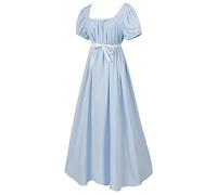 Robe Rétro Médiévale Femme Moyen Age avec Manches Trompette Robe Reine Femmes Victorienne Médiévale Renaissance Vintage Gothique Carnaval Halloween Cosplay Grandes Tailles Fête Princesse Costume