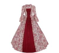 Robe rococo des années 1800 pour femme - Robe de bal médiévale victorienne en dentelle à manches cloches - Robe de bal pour adultes - Renaissance - Halloween - Costme - Vintage - Pour thé, bal, bal