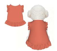 Robe rose terre cuite pour chien - Vêtements d'été pour petits chiots et chats