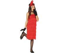 robe rouge des années 20 pour fille, taille:140/146