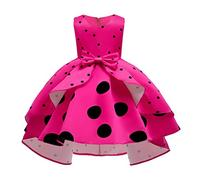 Robe Rouge Enfant Robes Enfant Fille Communionrobe Elegant Dress De Photographie Carnaval Dentelle Plissée Tenue De Soirée en Tullerobe Confortable Vêtement pour Habillée Ceremonie