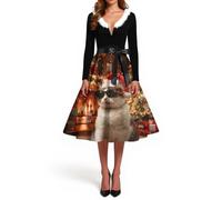 Robe Rouge Femme Noel Elegante Lumineux Nouvel Robe Paillettes Hiver Sequin Élégante Chaude Bal Orientale Reveillon Costume de Femme Longue Costume Tenue Sexy Noel L