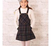 Robe Salopette Carreaux Tartan Lola Marron Jaune 2/3A
