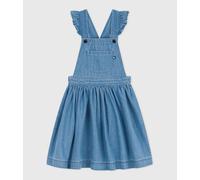 Robe salopette enfant en coton Petit Bateau - bleu - Taille 6 ans 6A bleu