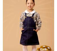 Robe salopette jeans lola bleu marine 5/6A