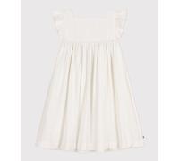 Robe sans manche en coton façonné enfant fille Petit Bateau - blanc - Taille 6 ans 6A blanc
