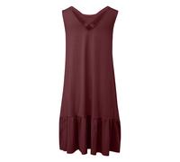 Robe sans manches en jersey coupe ample col rond coupe ample grenade femme s.Oliver Rouge 34