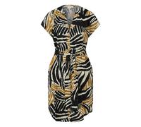Robe sans manches en lin mÃ©langÃ© imprimÃ©e sur toute la surface et froncÃ©e femme s.Oliver Jaune 36