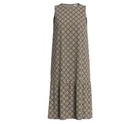 Robe sans manches en viscose imprimÃ©e all-over et froncÃ©e col rond coupe droite teck femme s.Oliver Marron 42