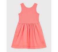 Robe sans manches enfant en coton uni Petit Bateau - rose - Taille 3 ans 3A corail