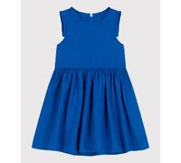 Robe sans manches enfant en lin uni Petit Bateau - bleu - Taille 4 ans 4A bleu