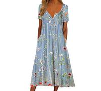 Robe Sculptante Femme Rétro Daily Party Loose Fit Col Rond Mini Courte A Line Sans Manche D'été Lâche Swing Chic et Elegant Mi Longue Mode Imprimé Tank Tops Sexy