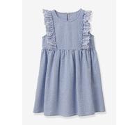 Robe seersucker fille CYRILLUS rayé bleu 12A