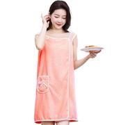 Robe Serviette De Bain En Velours Corail Femme Paréo De Bain Avec Poche Paréo De Sauna Absorbant Douce Pour Salle De Bain Spa Hôtel Piscine 80 * 140cm.[O232]