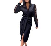 Robe Sexy Robe Noire Femme Robe Blanche Femme Robe Longue Femme Hiver Robe Femme Chic Et Elegant Robe De Mariée Robe Africaine Bain Robe Boheme Femme Chic Robe De Cocktail Mariage (Black, XXL)