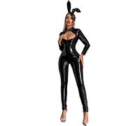 Robe Sexy Tenue Sexy Femme Érotique Hot Robe Moulante Latex sous Vetement Cuir Porte Jaretelles Ultra String Mini Jupe Coquine Soubrette Ensemble Jarretelles Complet avec Bas Body Ouvert Profond