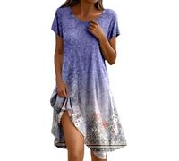 Robe Short-Robe Fluide Et DéContractéE à Imprimé Floral pour Femme, IdéAle Au Quotidien Ou pour Les FêTes. Coupe Ample Et Confortable, IdéAle pour Le Printemps Et L'éTé.