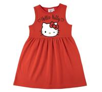 Robe Simple en Jersey pour Fille Hello Kitty pour Un Usage Quotidien - Robe Unique en Jersey pour Fille au Design Amusant et Facile à Assortir, Rouge, 8 Ans