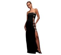 Robe sirÃšne bustier femme Goddiva Maxi Noir 42