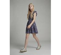 Robe smockée imprimée marine 8A