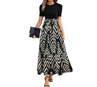 Robe Soiree Femme Chic Fluide Glamour Et Elegant Classe Fleurie Imprimer Chic Et Elegant Ete Cocktail Cocktail Femme Vintage Livraison Avant Noel, Manche Courte Robe Chemise M
