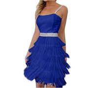 Robe Soirée Femme Chic Paillette Disco Samba - Danse Latine, Gala Mariage Grande Taille, Dos Nu Élégante Sexy, Rockabilly Pin Up Cocktail