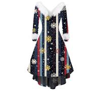 Robe Soirée Femme, Sequin Sapin Nuisette Veste Jupe de Noel, Chemise Tenue Soiree Femme, Fête Rouge Glamour Vetement Réveillon Soiree L'an Paillette Robe de Soirée Longue Chic, 4XL