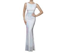 Robe Soiree Paillette Femme Robe De SoiréE Longue pour Mariage, VêTements De SoiréE Grande Taille ÉLéGante Col en V DéTails Creux Parfaite pour FêTes Cocktails éVéNements