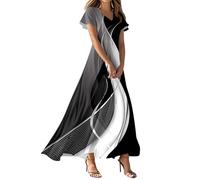 Robe Soiree Pas Cher Ete Plage Costume Élégante Jupe Mi-Longue Vintage Mi Longue Vêtements Femme Chic 2025 Grande Taille Elegante Demoiselle Fleurie Et Empire D'été Maxi du Jour, XL