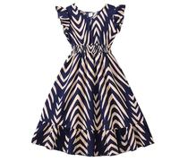 Robe SoiréE Robes d'été pour filles,mode,imprimé floral,sans manches,décontractées,pour soirées,enfants de 7 à 12 ans,taille élastique,tenue confortable un usage quotidien,pique-nique en plein