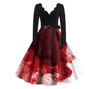 Robe Sorciere Femme Deguisement Tenue Sexy Cape Renaissance Vetement Femme Chic Costume Halloween Adulte Déguisement Ado Fille Déguisement Adulte Halloween Rouge XL